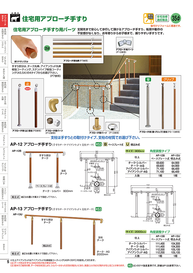 シロクマ ステン A形ブラケットL止 左 6個入 シルバー 32Φ  ABR-102L-32SL - 2