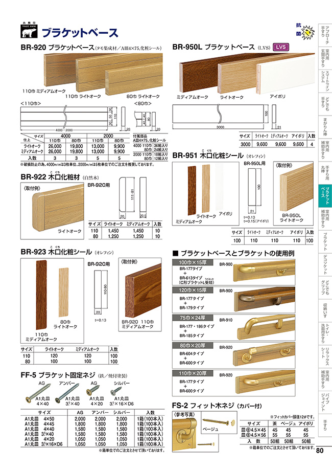 ブラケットベース（80）｜｜株式会社シロクマ